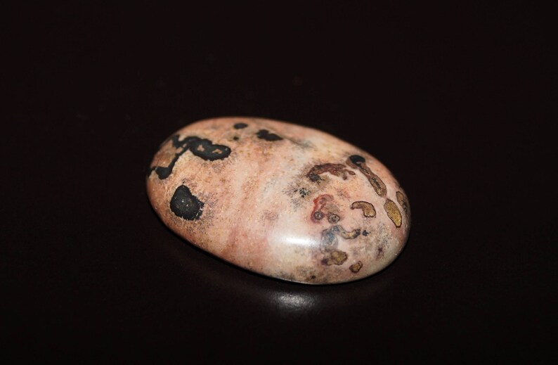 DLML16 Leopard Skin Jasper Cabochon Brown and Black Stone Cabochon