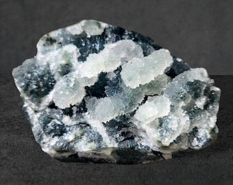 Black Chalcedony / Sparkly Druzy Specimen / Freeform Dripping Crystal Points / 111 Grams