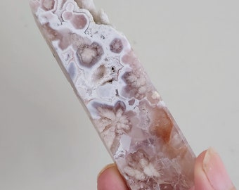 Pink Amethyst Flower Agate Freeform Chunk Rare Purple Gemstone FA1