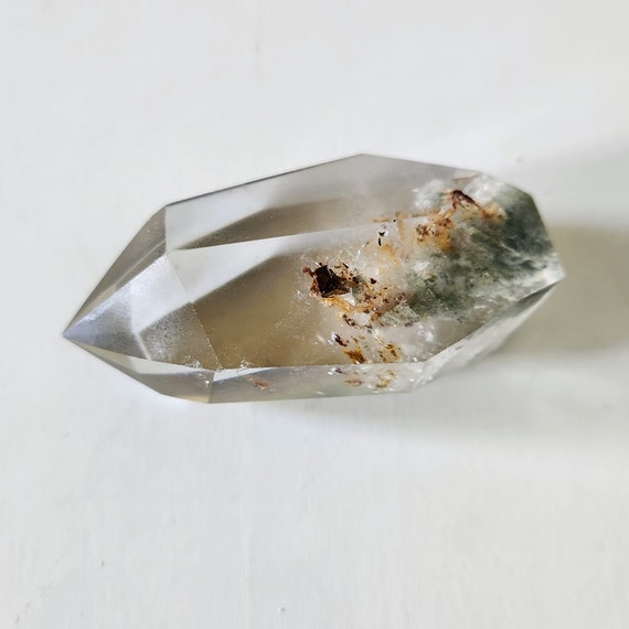 Garden Quartz Crystal Clear Specimen Lodolite Faceted Gem Gemstone