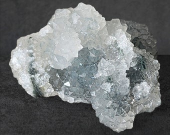 Black Chalcedony / Sparkly Druzy Specimen / Freeform Dripping Crystal Points /  61 Grams