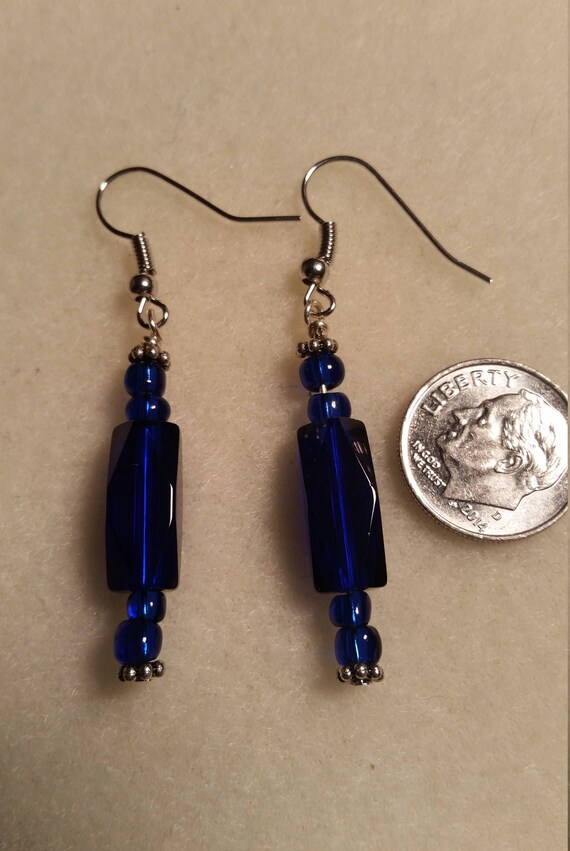 Royal Blue Dangle Earrings