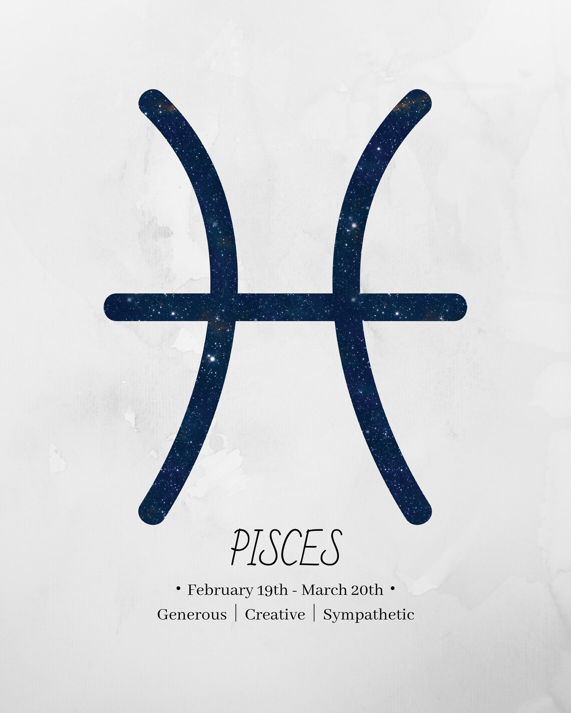 Pisces Printable Poster Digital Print Printable Art Etsy
