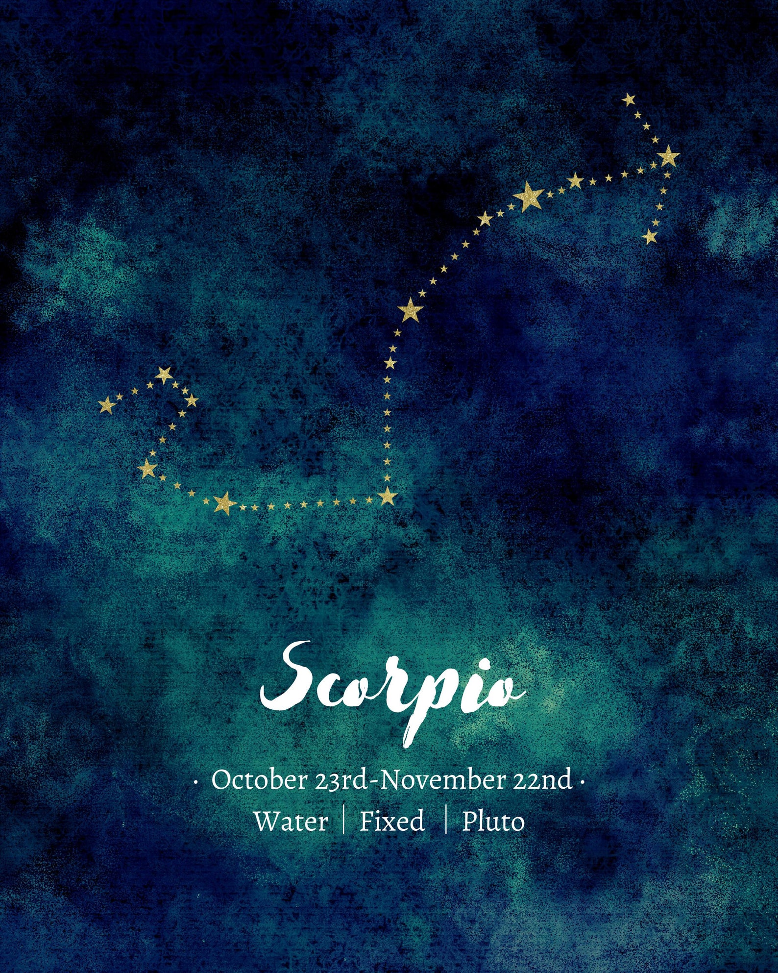 Scorpio Printable Poster Digital Print Printable Art | Etsy