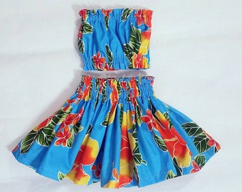 2 piece hawaiian dress