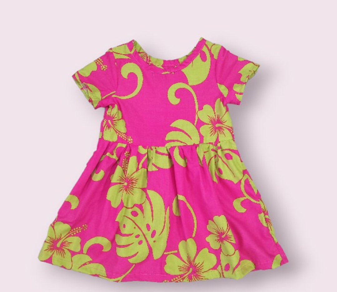 Ivory Hawaiian Kids Dress 4-7 years main image 1