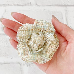 Tweed Camellia Brooch, Fabric Camellia Brooch