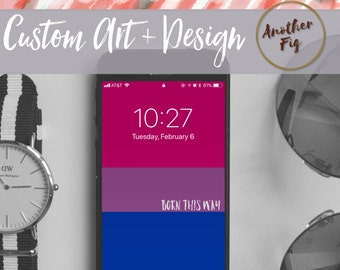 Born This Way Bisexuality Pride Flag Lady Gaga I Was Born This Way Mobile iPhone Wallpaper and Background LGBT Bisexual Bi Pink Purple Blue
