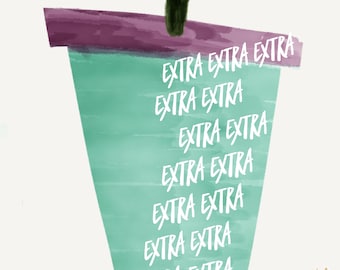 Starbucks Teal Tumbler Cold Cup Illustration Drawing iPhone Background and Wallpaper