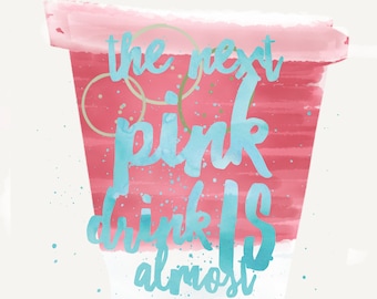 Starbucks Ombre Pink Drink New Pink Drink Illustration Drawing iPhone Wallpaper and Background
