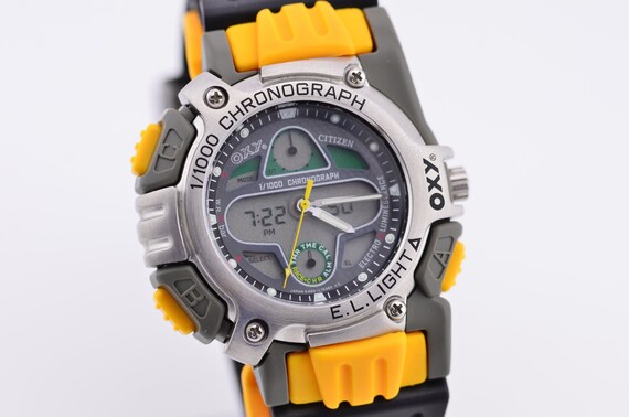 vintage citizen analog digital watch