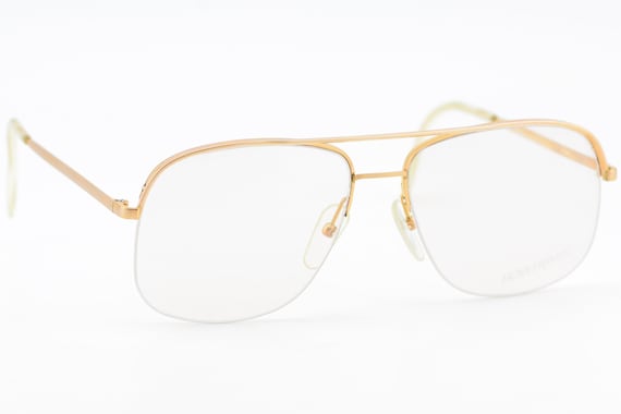 Vintage 70s Hoya Half-Rimmed Gold Filled Aviator G