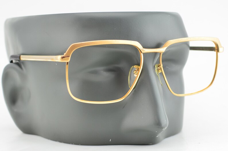 Luxury 1980s Zeiss Gold Browline Glasses Frames Made in Germany NEW 56-16