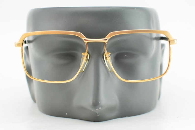 Luxury 1980s Zeiss Gold Browline Glasses Frames Made in Germany NEW 56-16