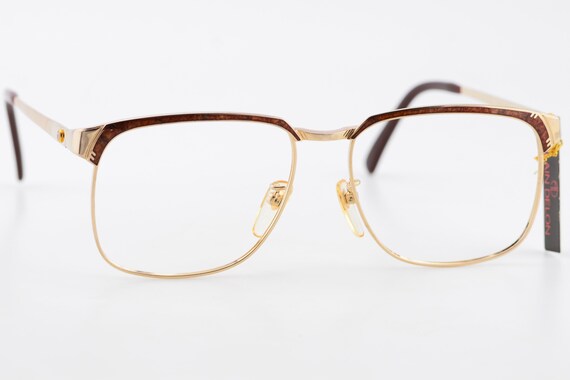 Vintage 70s Alain Delon Gold & Brown Marble Browli