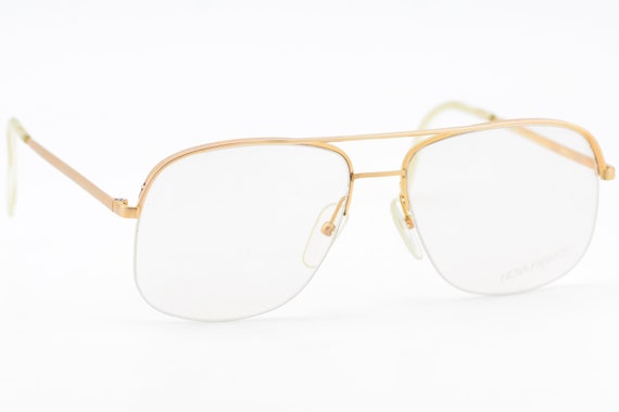 Vintage 70s Hoya Half-Rimmed Gold Filled Aviator G