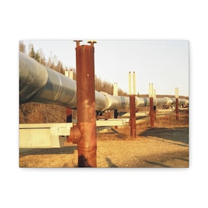 Industrial Exterior Canvas Print, Urban Wall Art, Vintage Pipeline Decor, Rustic Home Decor, Perfect for Industrial Chic Interiors, Gift for