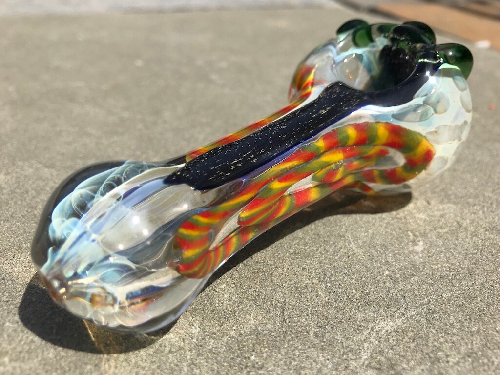 Handmade Color Changing Glass Pipe / Dichroic Glass Smoking Etsy