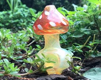 Mushroom Glass Pipe / Glass Smoking Pipe 8 / Glass Pipes / Glass Smoking Bowl / Bowl for Smoking / Glass Spoon Pipe / Tobacco Pipe / 8