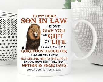 Son In Law Coffee Mug Tea Cup Gift Mother In Law To Dear Son In Law Thanks Mug Son In Law Coffee Mug Tea Cup Gift Mother In Law To Dear Son In Law Thanks Mug