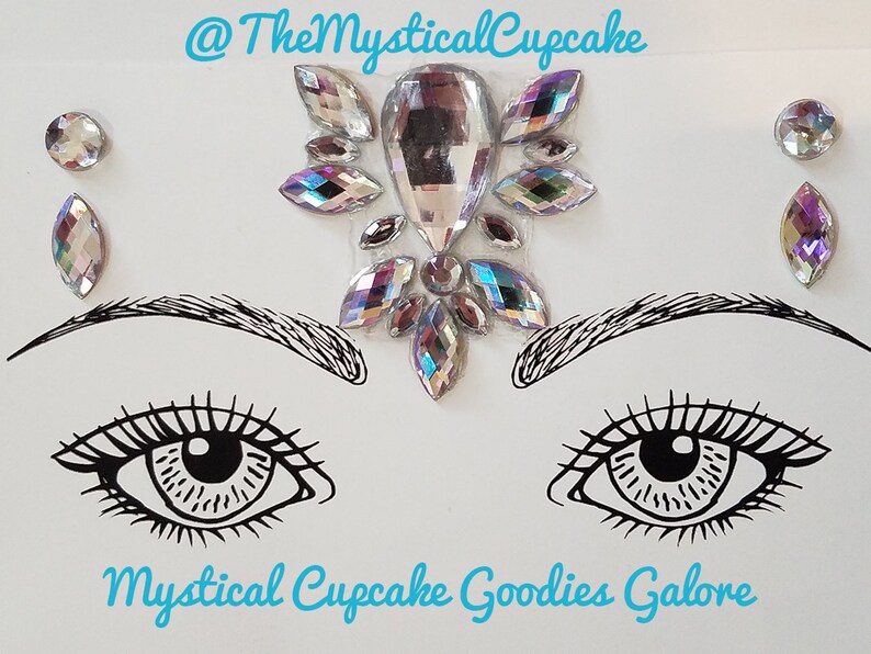 Pretty Peacock Face Gem Acryllic Face Jewels for Raves and Festivals Etsy