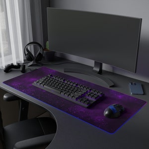 Celestial Gaming Purple Cosmos LED Gaming Mouse Pad