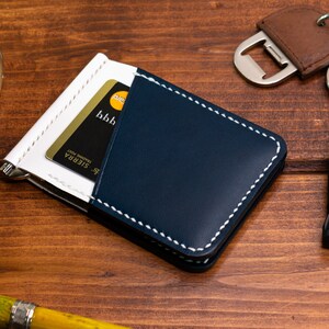 Leather Personalized Money Clip Wallet