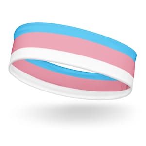Transgender luxury scrunchie with trans pride flag colors