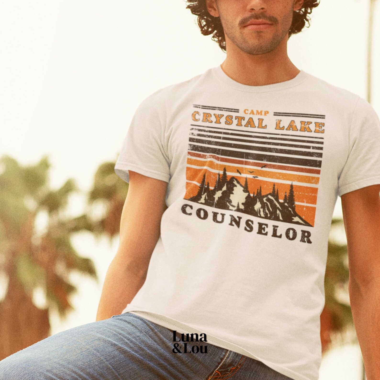 Damen-T-Shirt Mit Aufschrift "Camp Crystal Lake", Lustige Grafik
