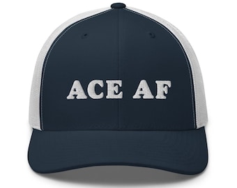 Ace pride trucker hat for men and women,Funny Ace AF Trucker Cap,asexual pride hat,funny asexual gift for pride month