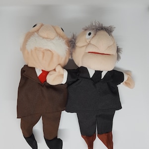 SELTEN Die Muppets Handpuppen Puppen Kermit Miss Piggy Fozzie Schwedischer Koch Gonzo Waldorf Statler Tier Wählen Sie oder komplettes Set Bild 5