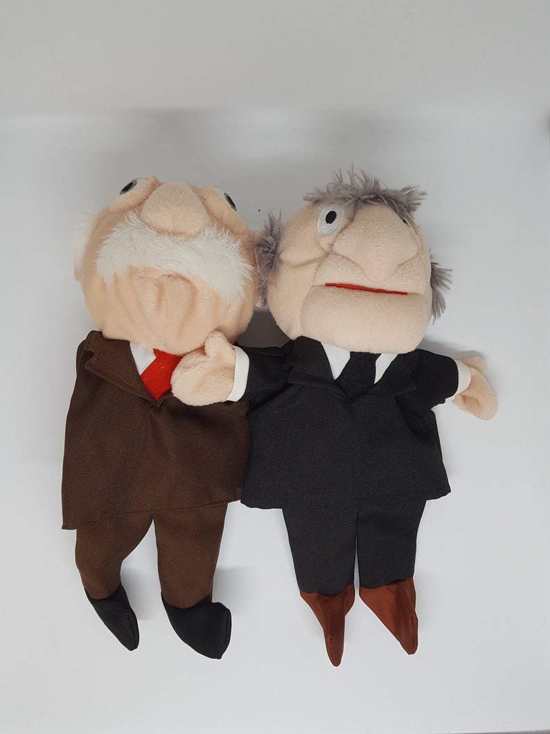 SELTEN Die Muppets Handpuppen Puppen Kermit Miss Piggy Fozzie Schwedischer Koch Gonzo Waldorf Statler Tier Wählen Sie oder komplettes Set Bild 5