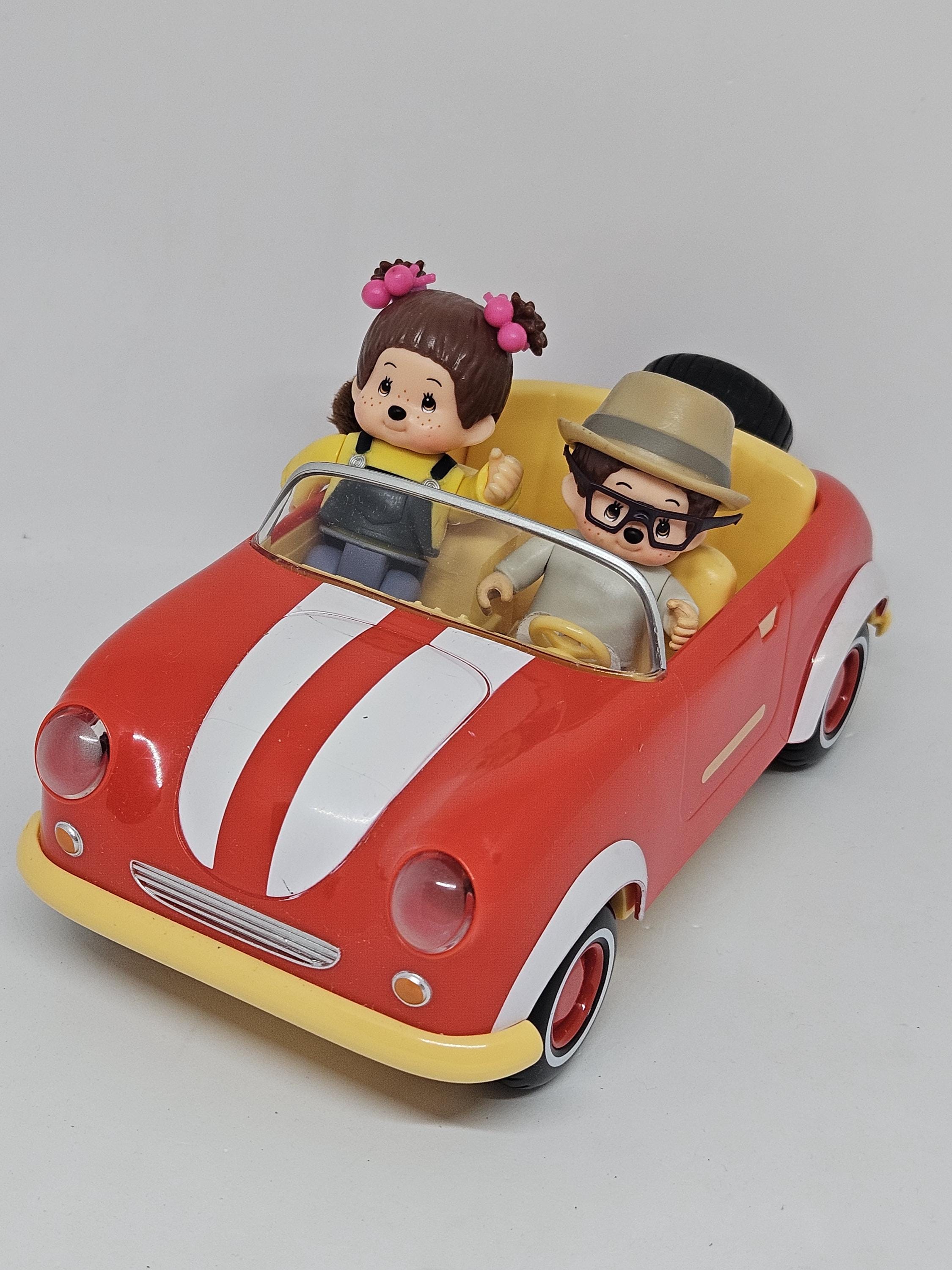 Monchhichi and Willow in Car Figurine Sekiguchi Rare Hard to Find