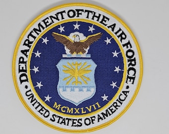 Department of the Air Force Large Patch Vintage United States Of America 15 CM 6 Inches Iron-on-Sew-on