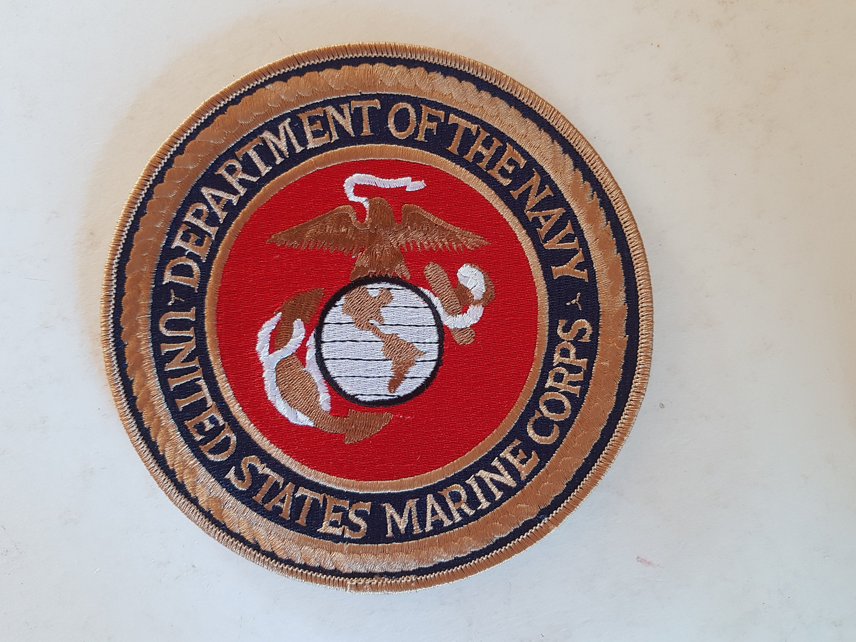 embroidered crest patch French national navy aeronaval France scratch  scratchable