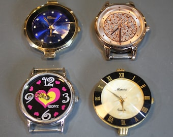 Job Lot Sale 4 pcs of Watches, NOT running,Spares & Repairs,Vintage and Upcycled DIY Design,Steampunk Jewelry Supply,Vintage Jewelry Design