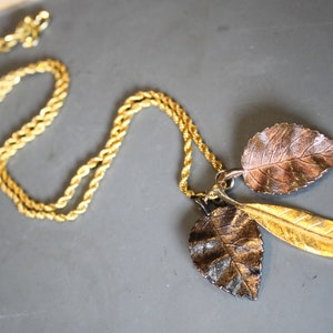 kENNETH LANE 3 leaves Necklace, Vintage Love