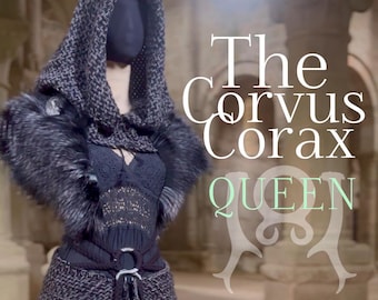 Dark Viking Wedding Dress Set: Gothic Norse Pagan Elopement