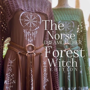 NEW! Norse Dress ONLY! Viking dress, Norse Dreamcatcher Forest Witch, Norse Witch, Runes dress, Norse Pagan, Norse Wedding, Modern Viking