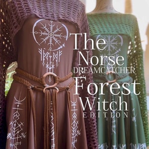 Norse Dreamcatcher Dress: Viking Runes, Forest Witch Style