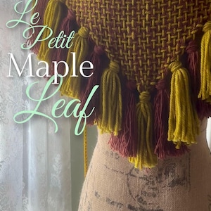 Maple Leaf Shawl, Autumn Shawl, Woven Shawl, Handmade Shawl, Shaman Shawl, Autumn Fairyland Shawl, Witch Shawl, Fairy Shawl, Pumpkin Patch