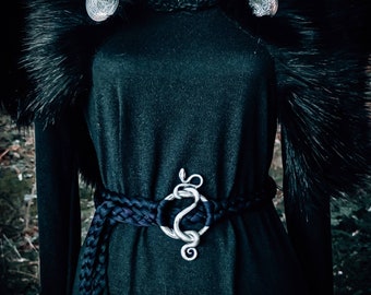 Lilith Serpent Belt: Gothic Pagan Recycled Fabric Amulet