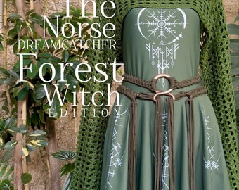 NEW! Full Set Norse Dreamcatcher, Forest Witch, Troll Cross Belt, Norse Shrug, Norse Dress, Viking dress, Norse Witch, Modern Viking, Pagan