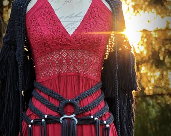 Viking Harness Belt, Braided Belt: Norse Viking, viking Wedding belt, Freya Belt, the original Freya Belt, Authentic Viking Belt TribalWitch