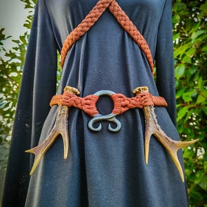 Viking Belt, Norse Belt, NEW! Autumn Ed. Norse Witch Belt,  Troll Cross Belt, Braided Belt, Medieval Belt, Shieldmaiden Belt, Handwoven Belt