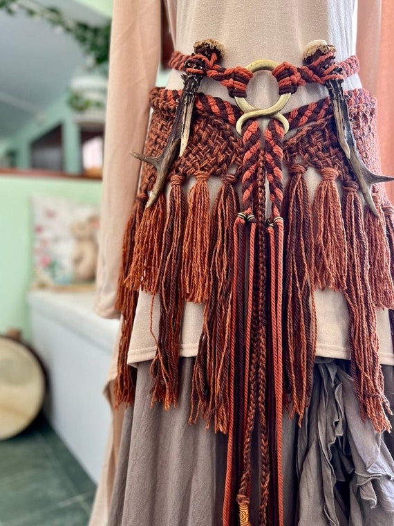 Handmade Norse Shaman Shawl: Autumn Witch Ritual Set Australia