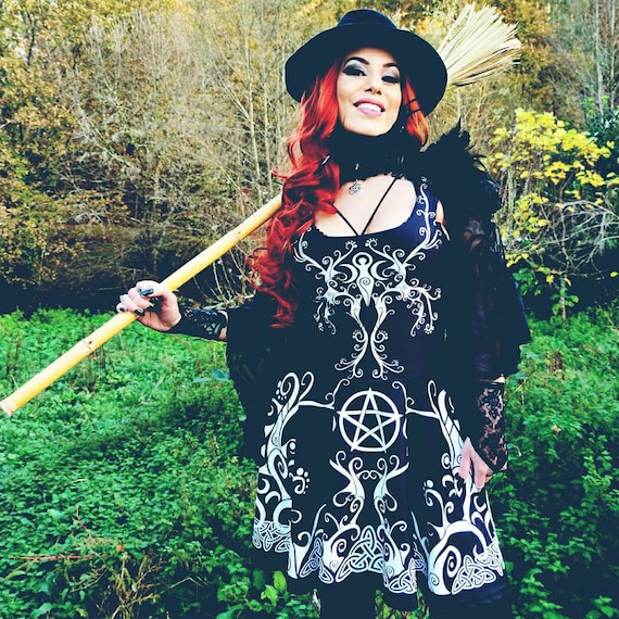 Portamonete Da Donna Goth Pentacle Wreath Wicca Witch
