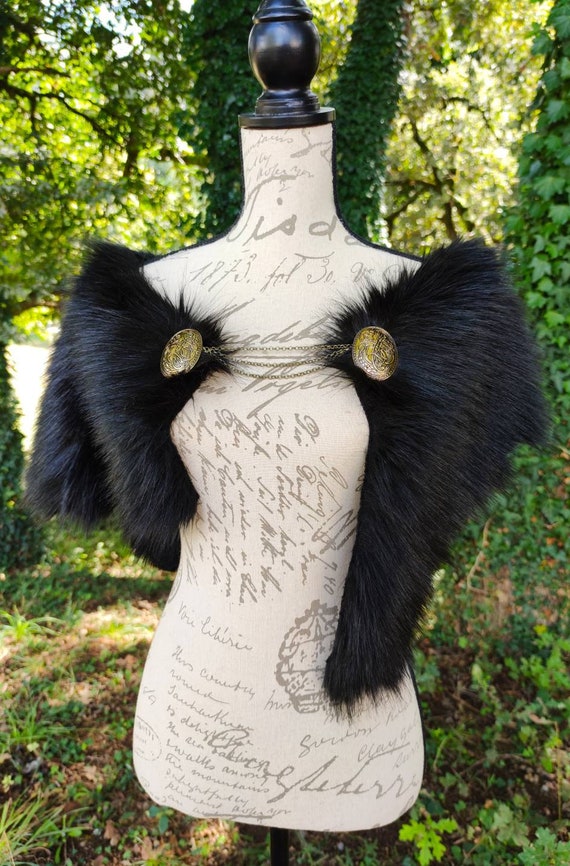 Viking Wedding Fur Cloak, Extra Large Fur Cloak, Norse Viking