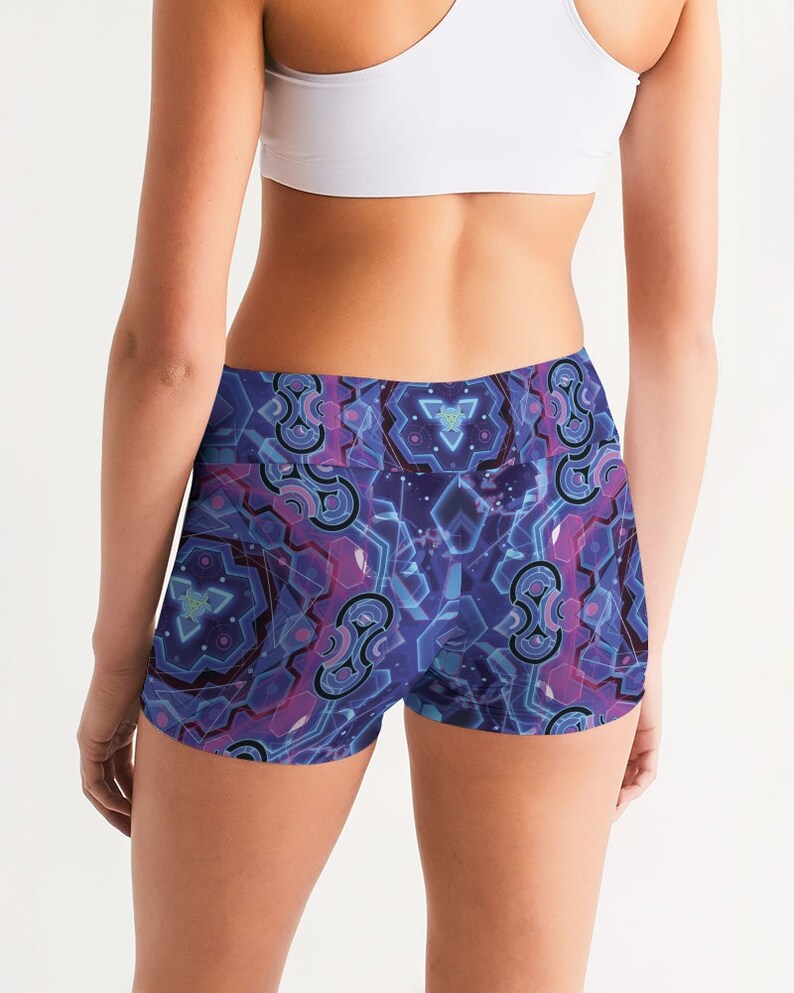 Women's Mid-Rise Yoga Shorts NEXUS CORE | Etsy