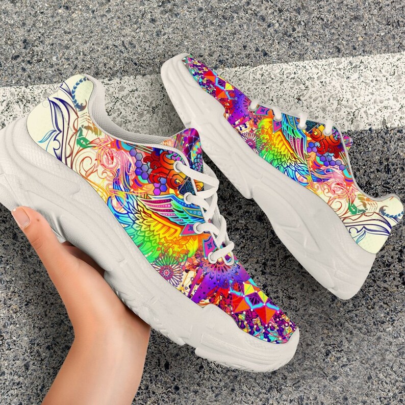 CHUNKY SNEAKERS Psychedelic Trance Techno Plur Rave Goa Ayahuasca Lsd Dmt Edm Psytrance Futuristic Cyberpunk Ozora Trippy Boom Psy Trance